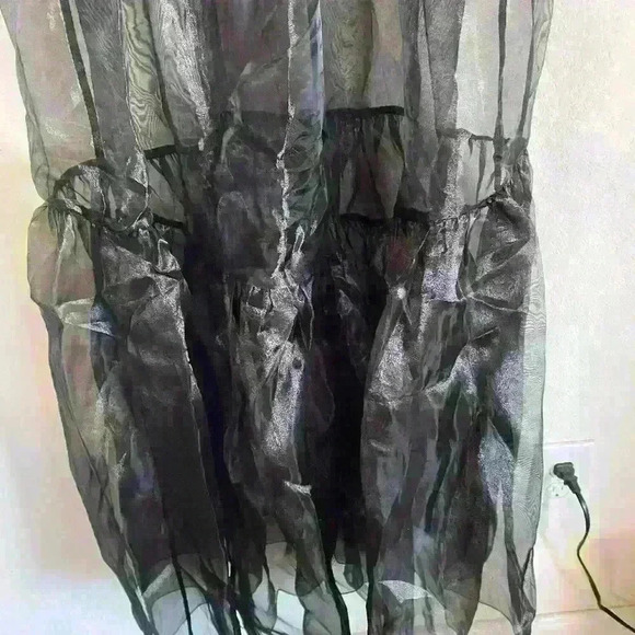 Free People Intimately Someone Say Bows Bodysuit Sheer Goth Coquette Dress  S - Picture 12 of 13